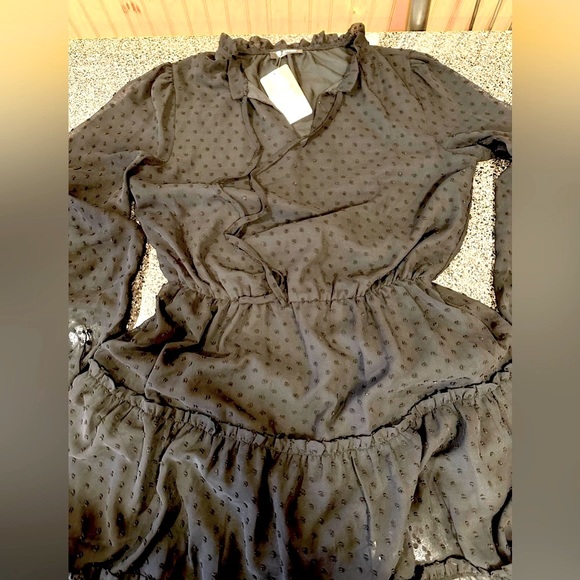 BTFBM Ruffle Tiered A-Line Swing Dress NWT - Picture 5 of 12